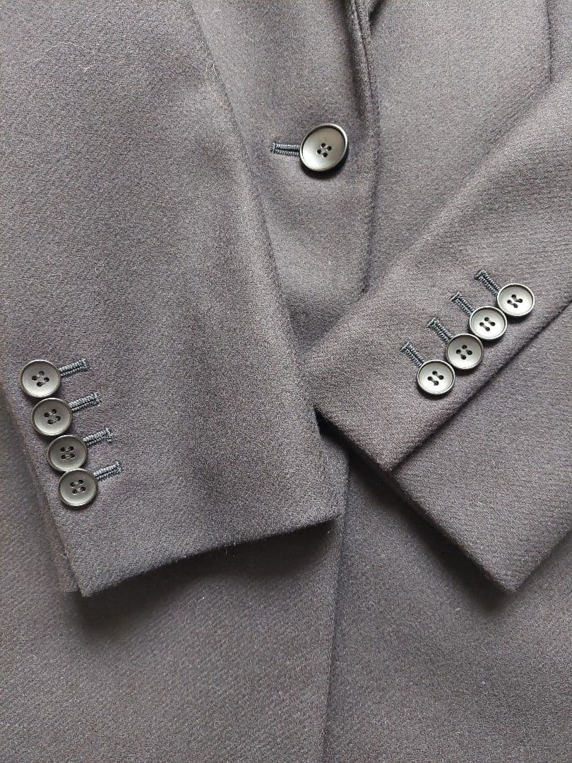 ✨極美品✨ANAYIカシミヤ テーラードジャケットコート 黒 シングルボタン