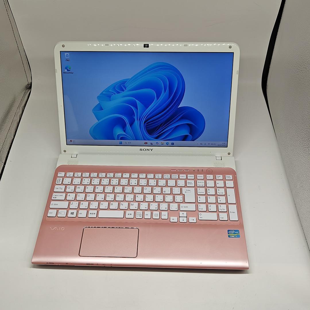 【VAIO】SVE 高速i7 新品SSD256GB 16GB ピンク ノートPC