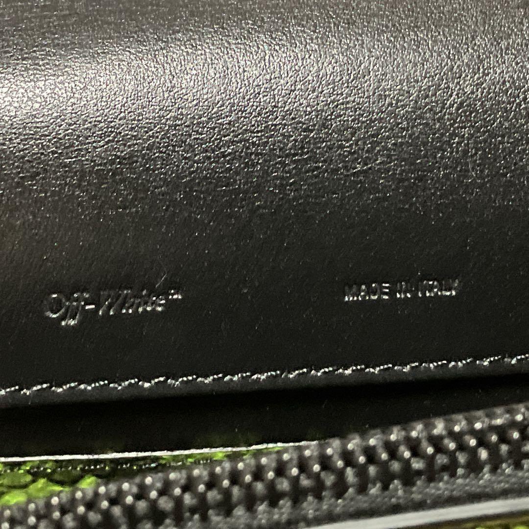 Off-White 蛍光グリーン クラッチバッグ