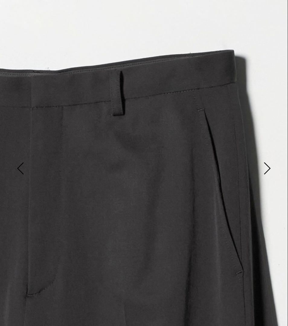 試着のみ【ROKU ロク】グレーカーブパンツ　34サイズ　日本製　今期