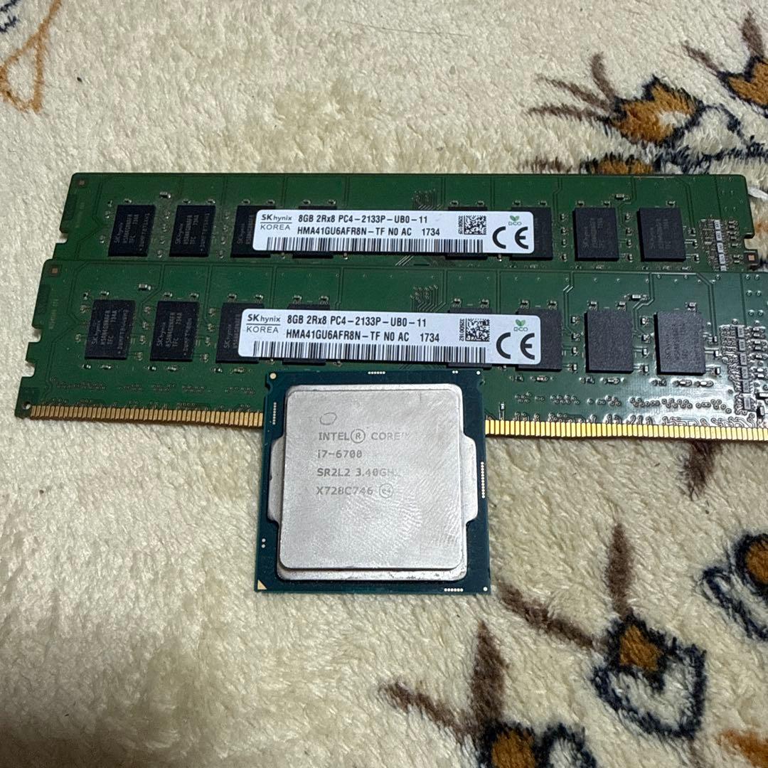 Intel Core i7-6700 メモリ　8GB2枚