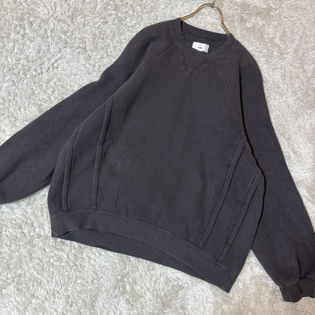 soyy. SWITCHING TRAINER スウェット　トレーナー　裏起毛