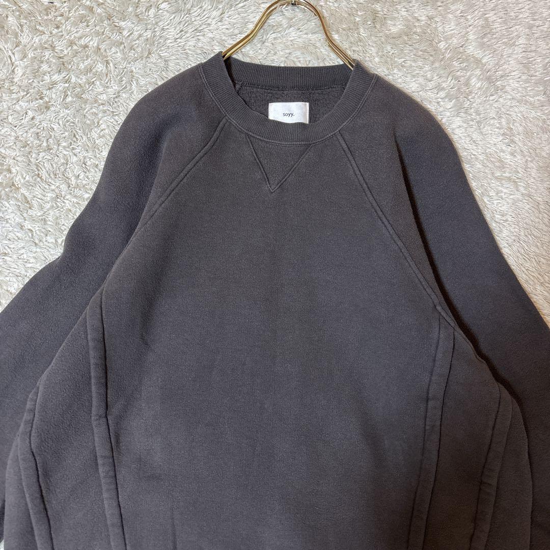 soyy. SWITCHING TRAINER スウェット　トレーナー　裏起毛
