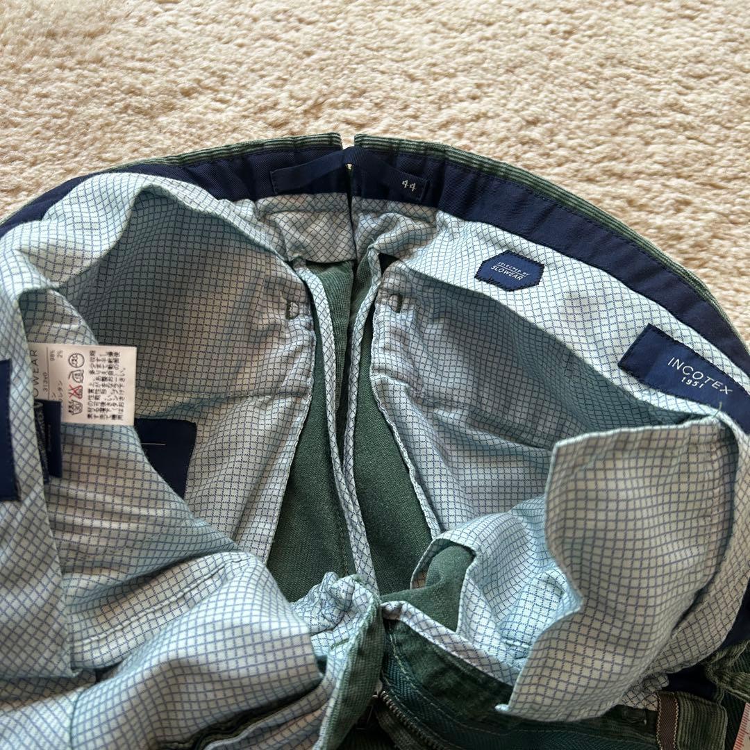 44 インコテックス グリーンコーデュロイ