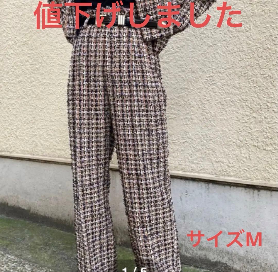 AMERI ツイード パンツ M アメリヴィンテージ