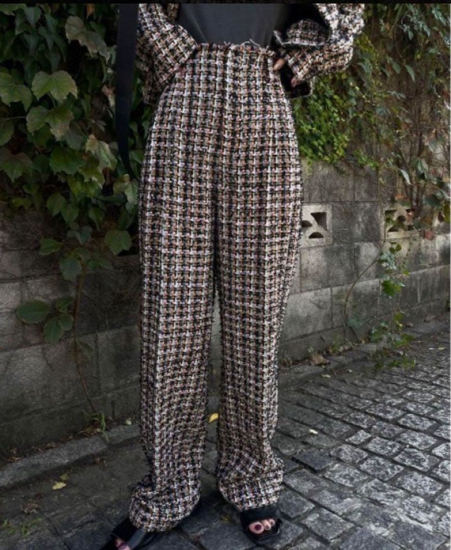 AMERI ツイード パンツ M アメリヴィンテージ