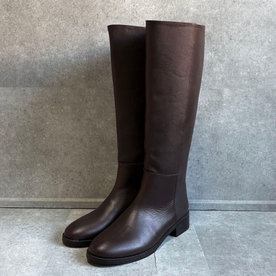 【未使用品】REMME レメ レザー ロングブーツ 24cm ジョッキーブーツ