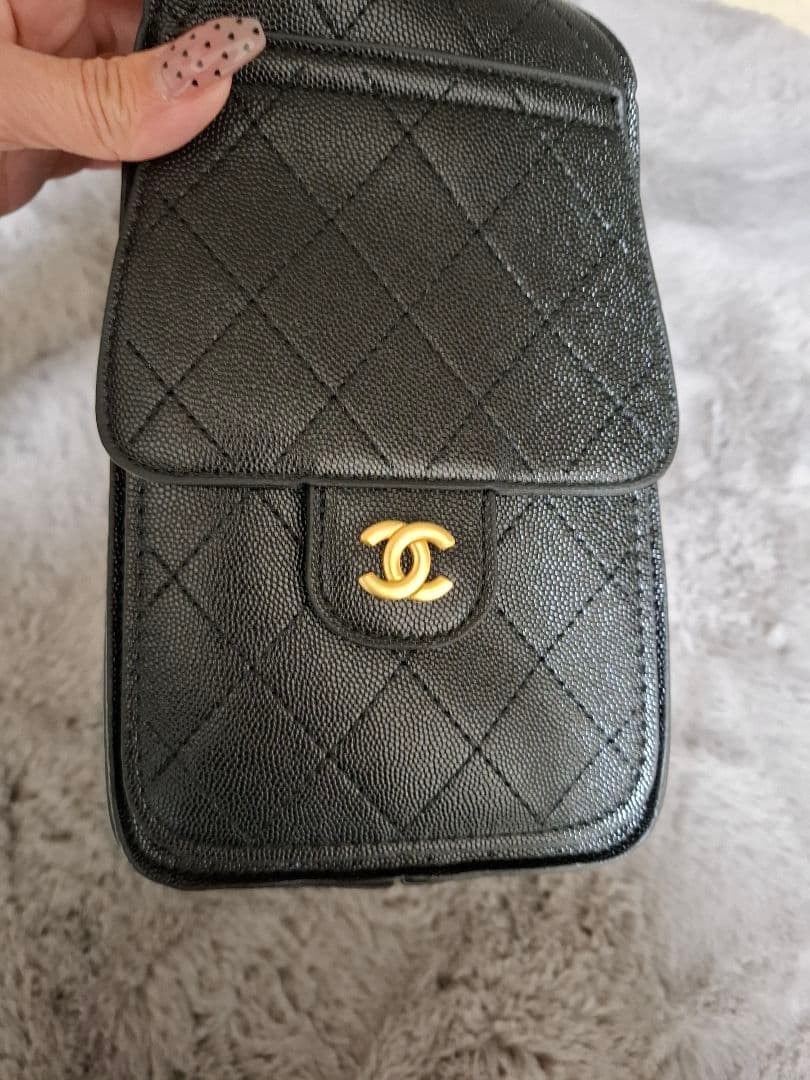 CHANEL25 黒 レザー ショルダーバッグ