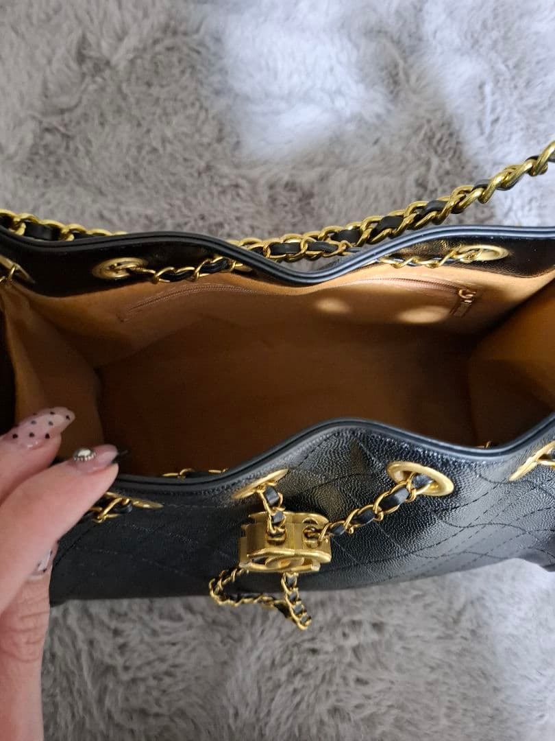 CHANEL25 黒 レザー ショルダーバッグ