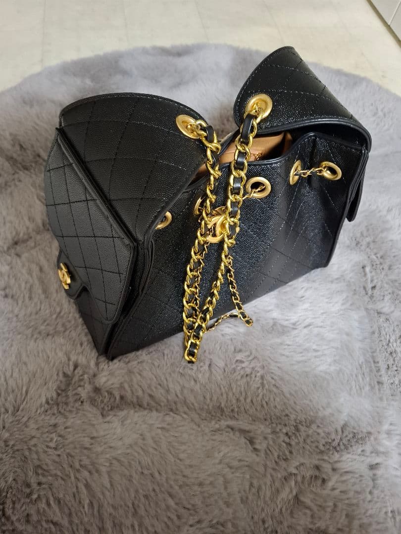 CHANEL25 黒 レザー ショルダーバッグ