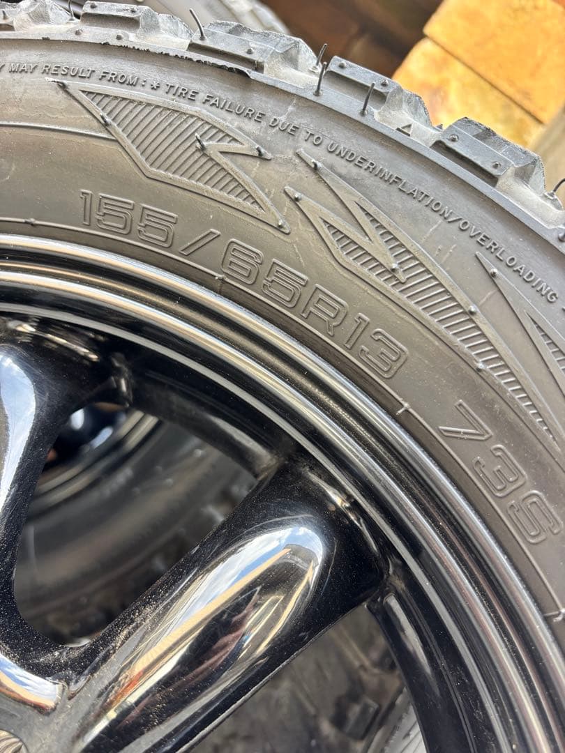 z*y様 マッドスター オフロードタイヤ ホイール4本セット155\65\r13