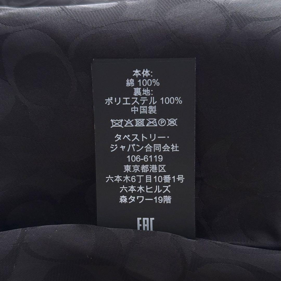 【COACH】コットンジャガードジャケット　シグネチャー　レッド　Lサイズ相当