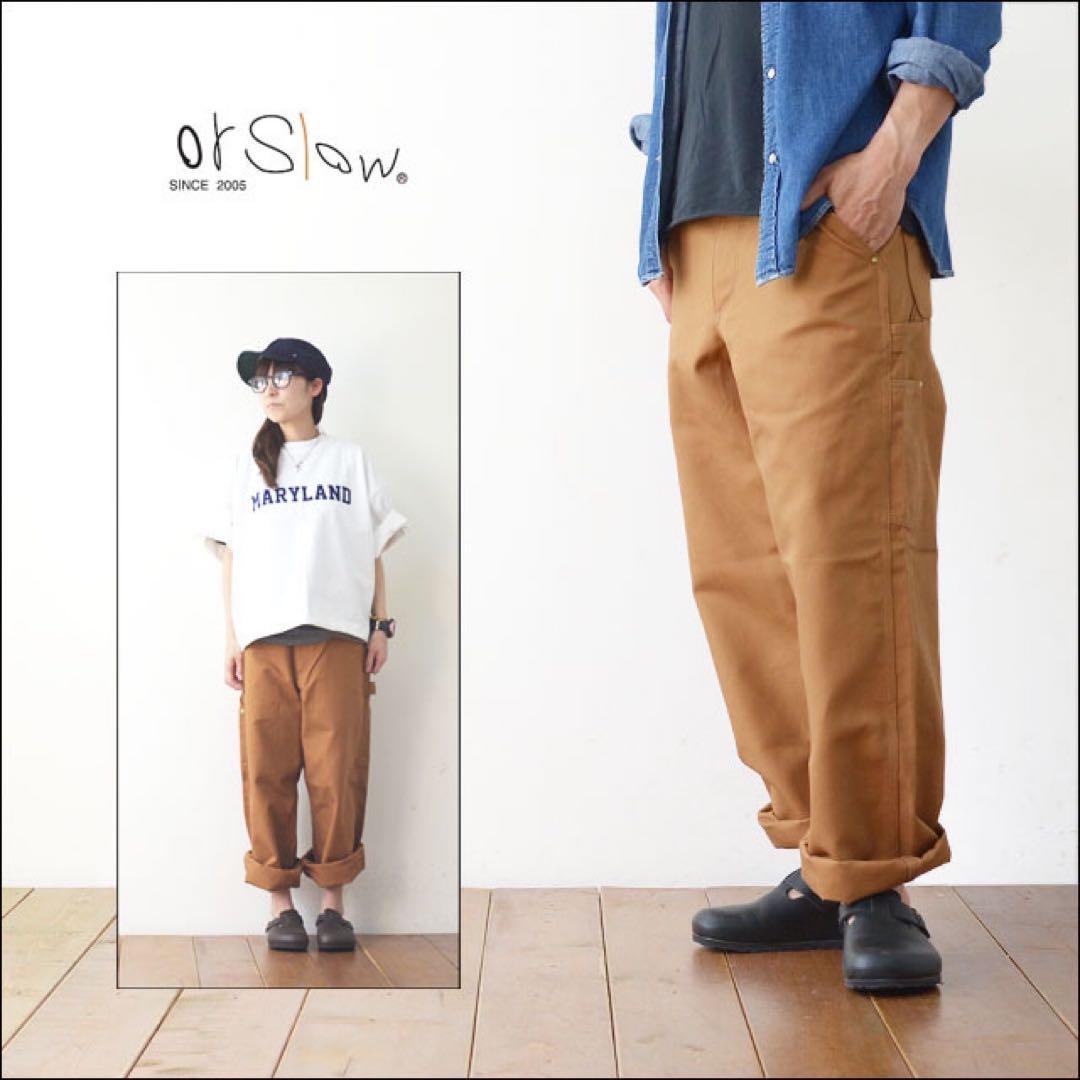 【未使用級】orslow オアスロウ ブラウンダック ペインターパンツ XS