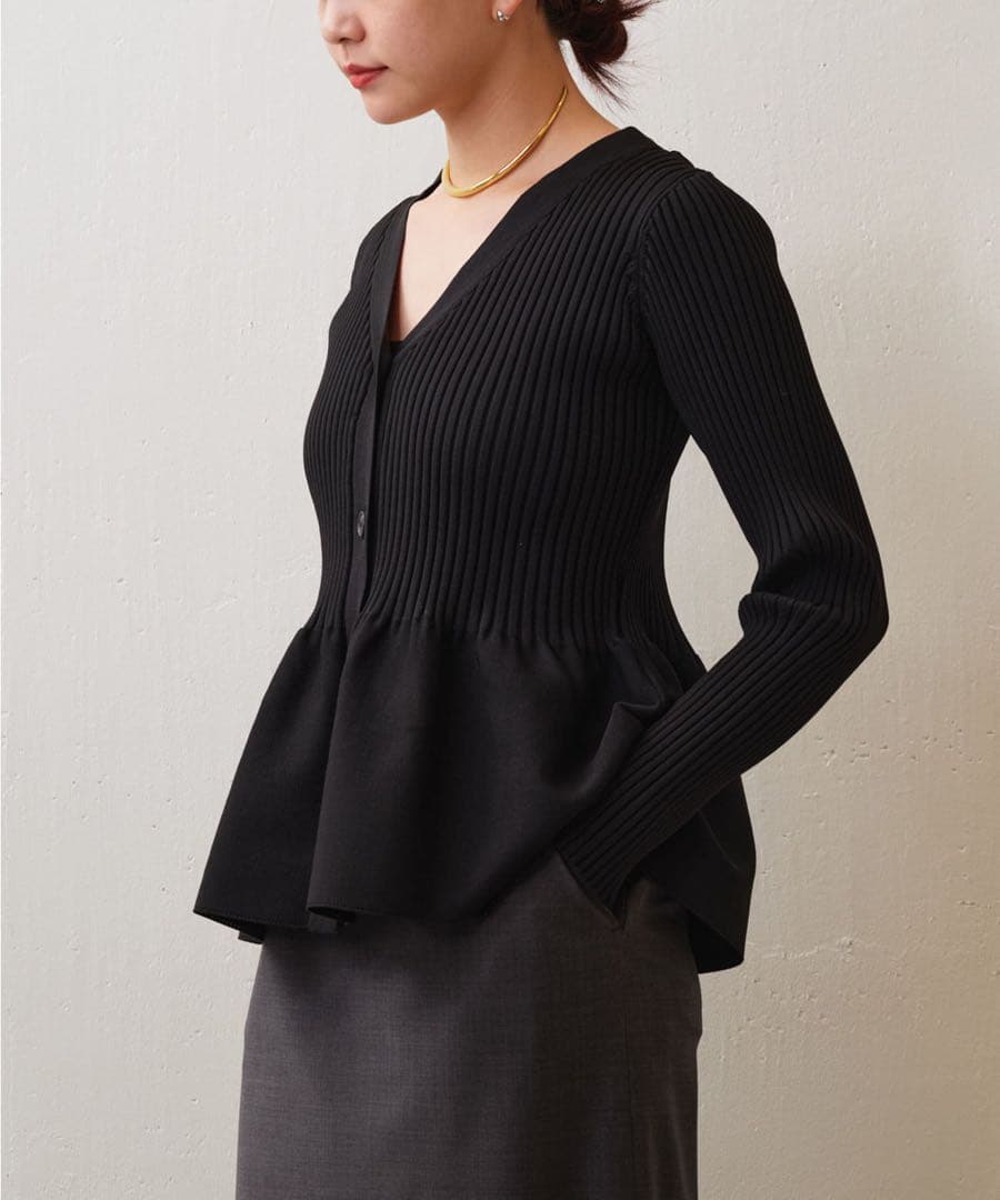 GALLARDAGALANTE【前後2way】ペプラム2WAYカーデ