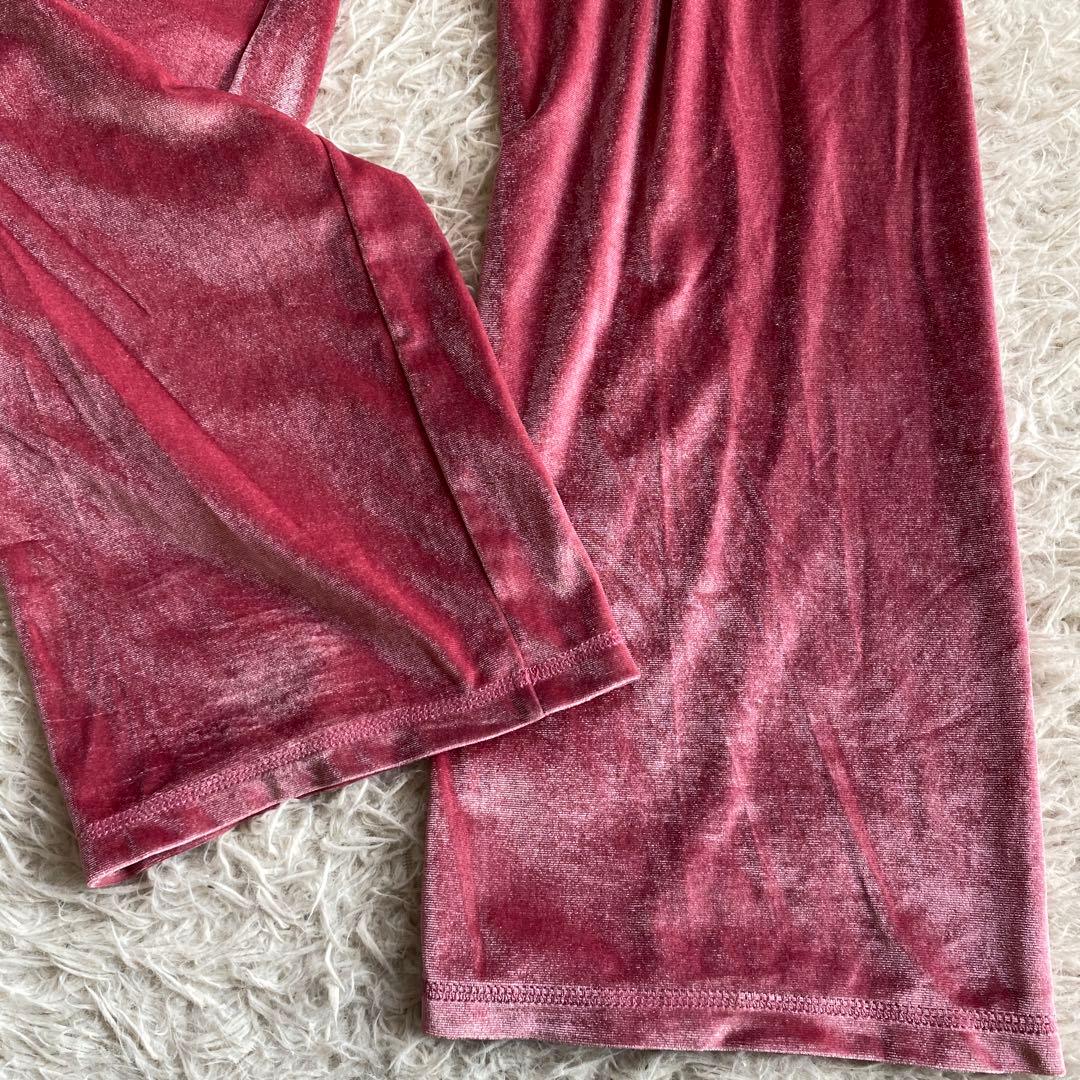 エドハーディ　パーカー　トラヴィス　ベロアセットアップ　ピンク