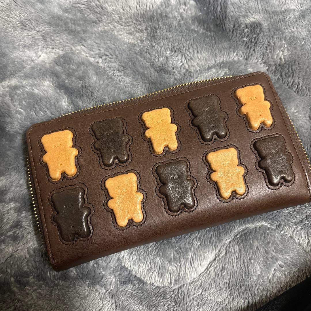 くまちゃんブラウニー長財布 くま 財布 牛革