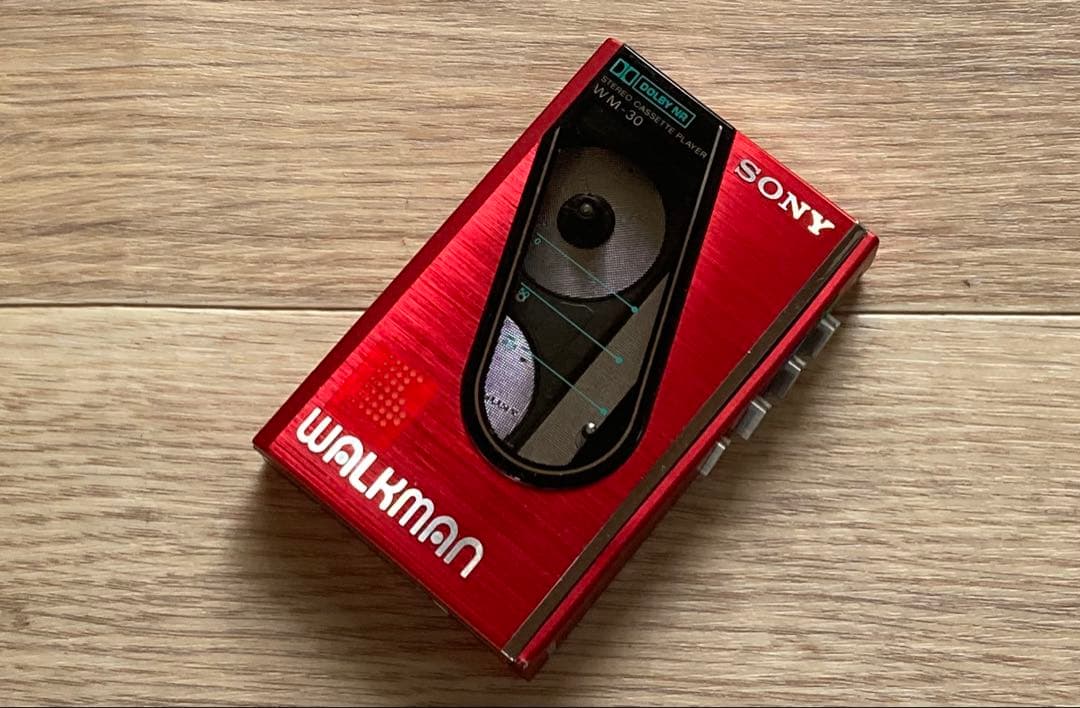 SONY WALKMAN WM-30 カセットプレーヤー レッド