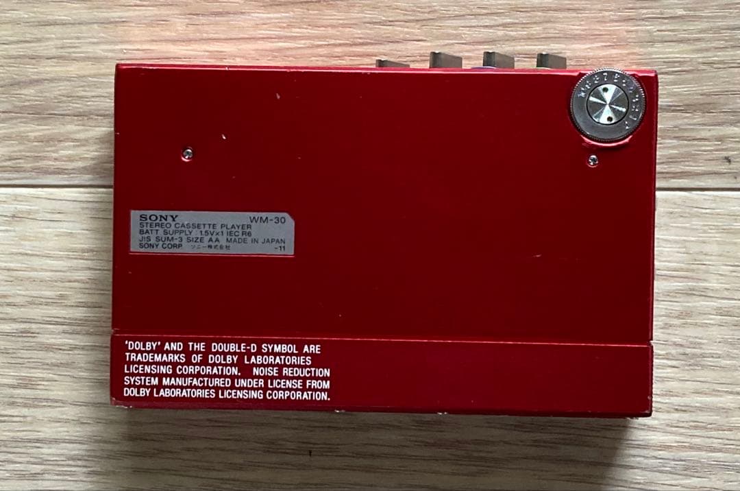 SONY WALKMAN WM-30 カセットプレーヤー レッド