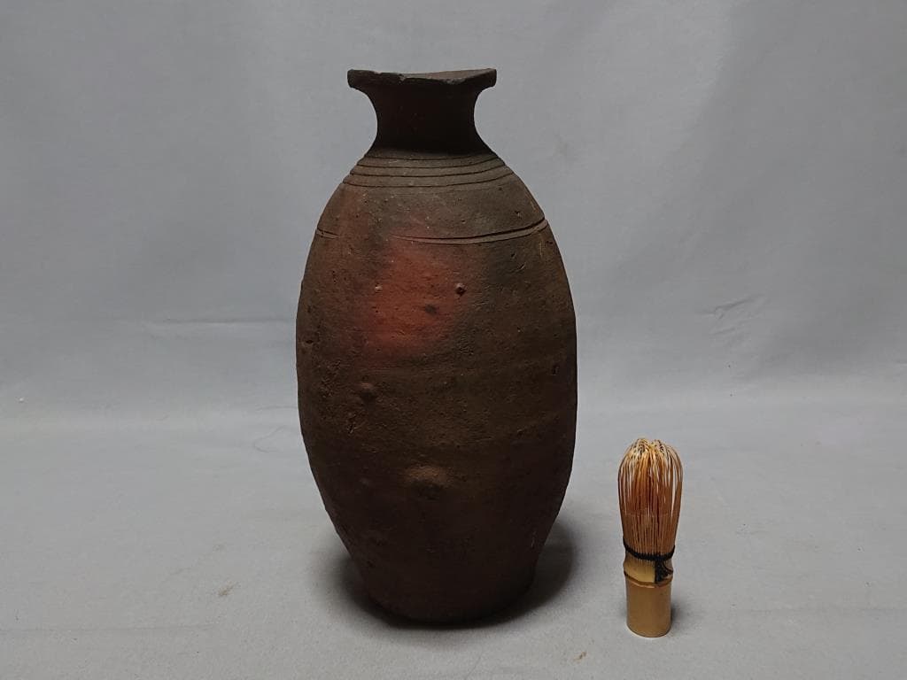 コレクター収集品　琉球　古陶壺屋焼　焼締徳利　「鬼の腕」　19世紀　江戸末期