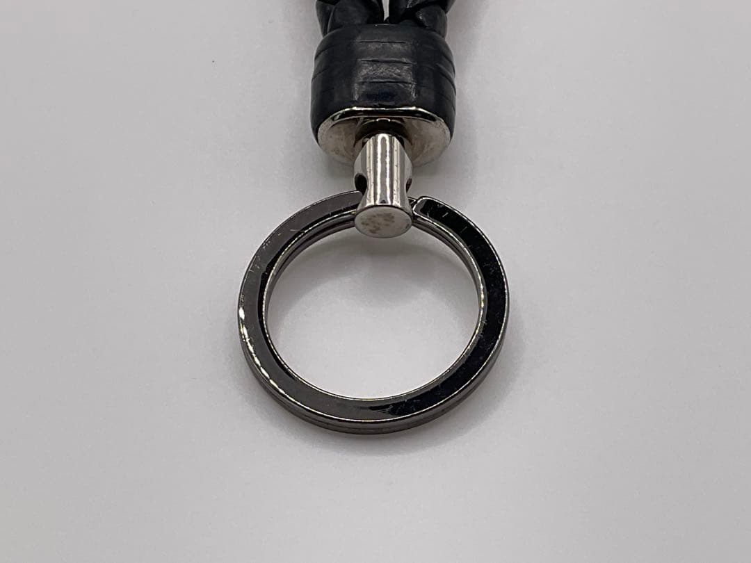 BOTTEGA VENETA ボッテガヴェネタ イントレチャート キーリング　黒