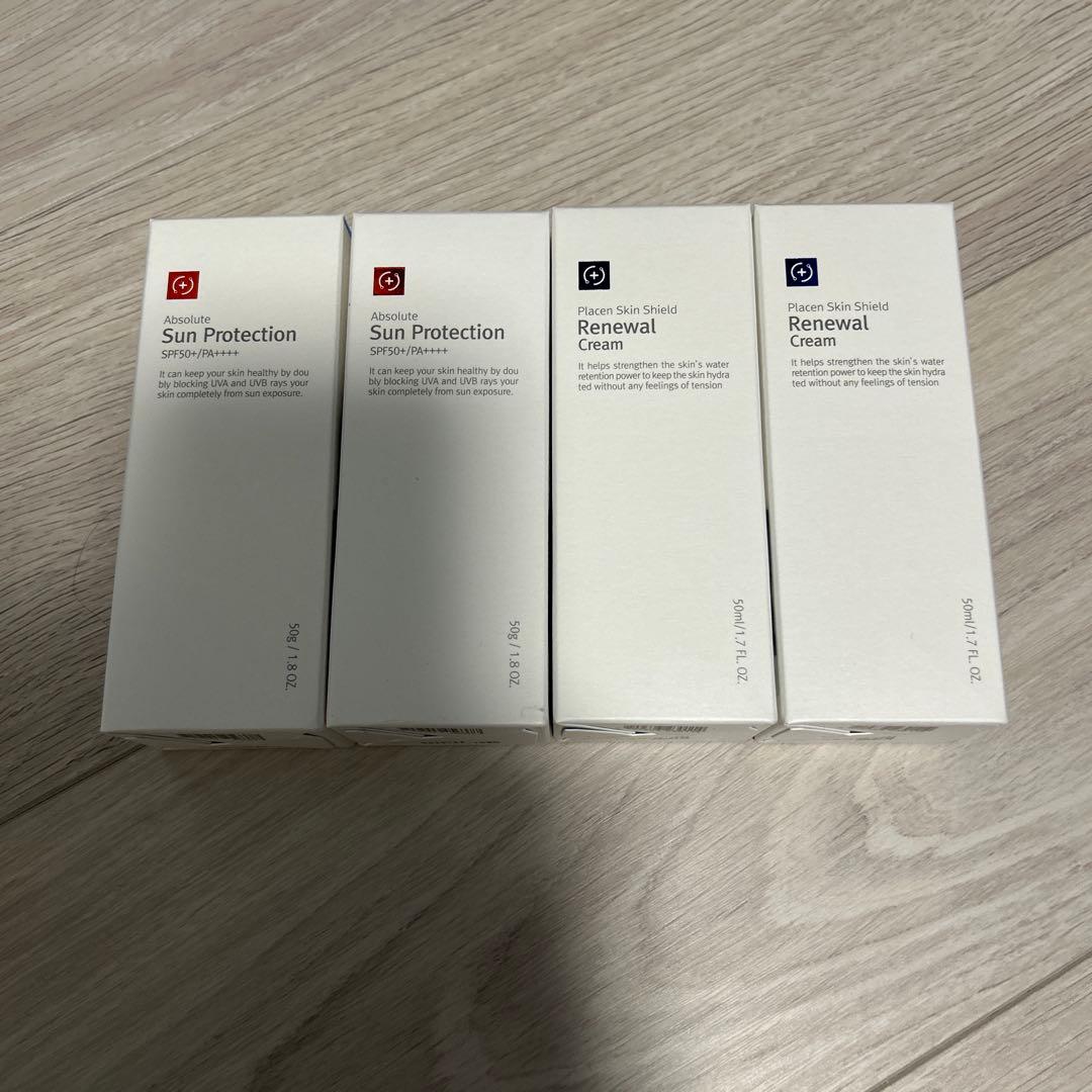 韓国人気な化粧品 ルネセル日焼け止めと再生クリーム計4点セット