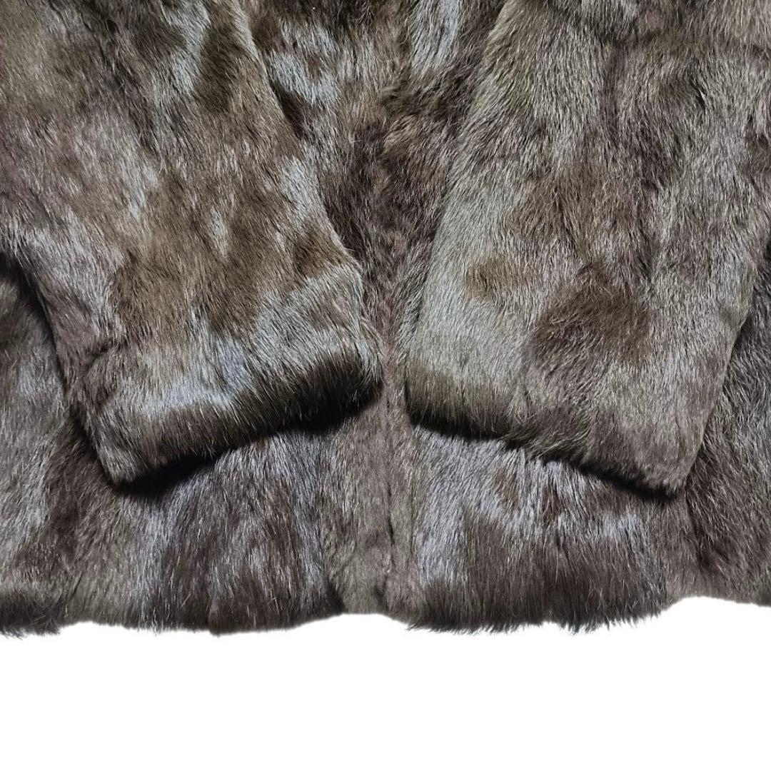 【A.P.C. アーペーセー】ジップアップ ファーコート ブラウン