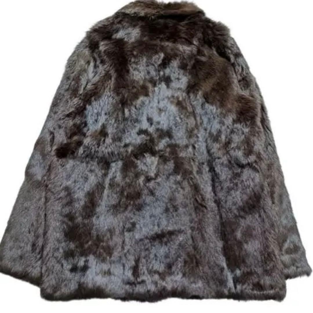 【A.P.C. アーペーセー】ジップアップ ファーコート ブラウン