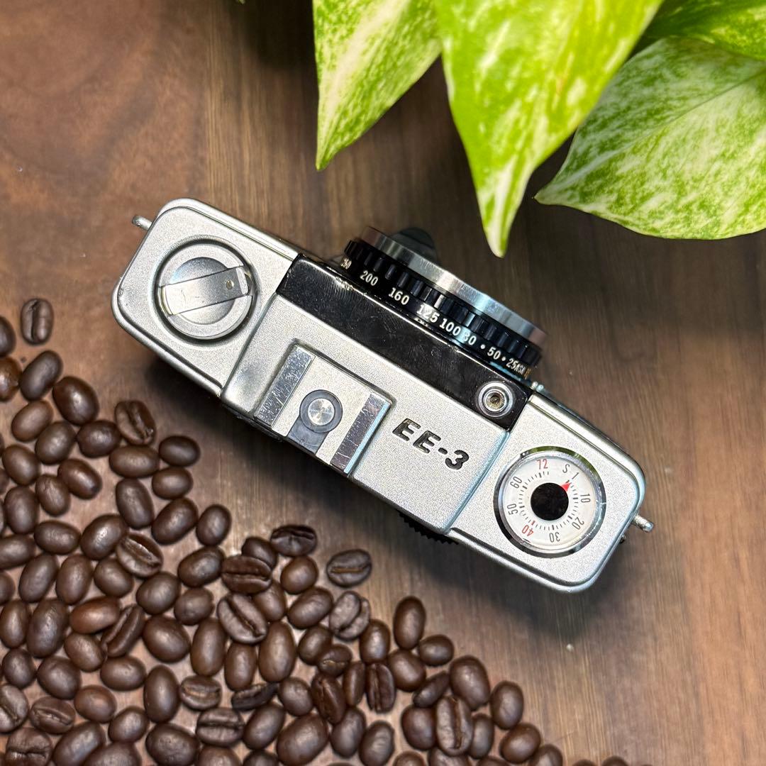 ✴️初心者向✴️シボ革グリーンレザー✴️実写・分解整備済✴️オリンパスPEN EE-3‼️