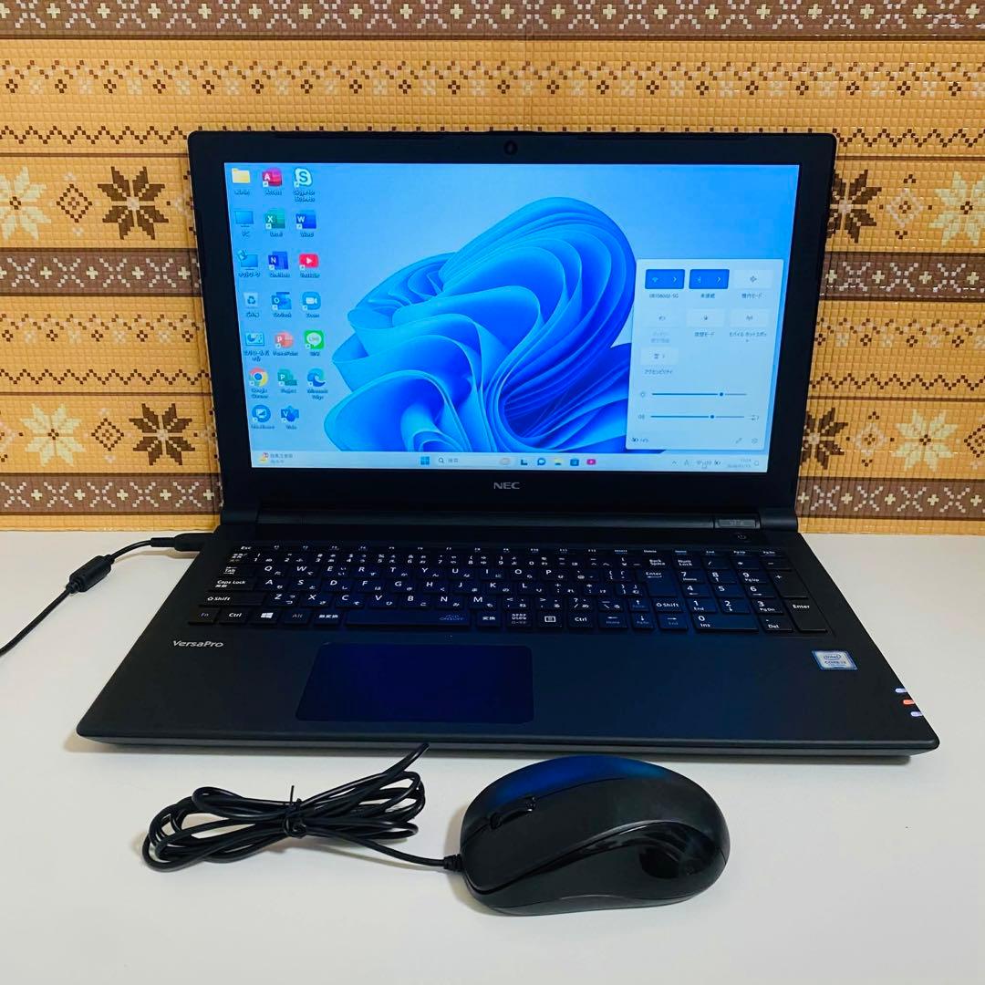 Y27 NECノートパソコンSSD第7世代Windows11オフィス2024付き