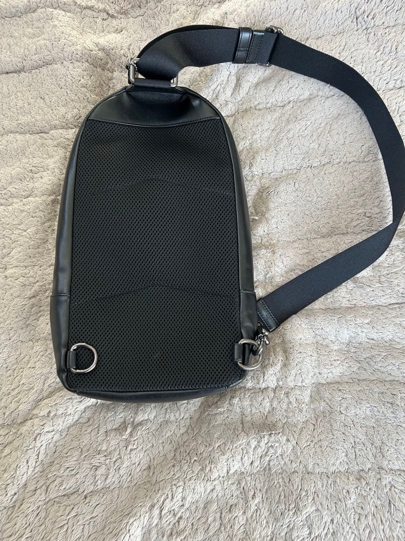 COACH ストライプデザイン ショルダーバッグ