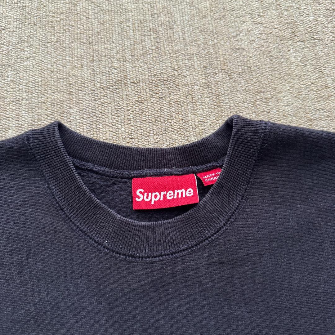 ロ*ズ様 Supreme Box Logo クルーネック スウェット 黒 カナダ