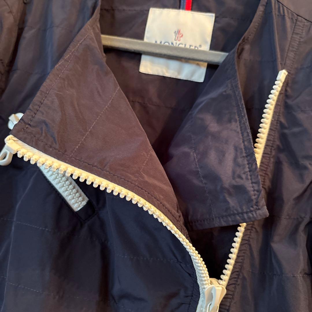 MONCLER ネイビー ジッパーライダースジャケット 織姫‼️