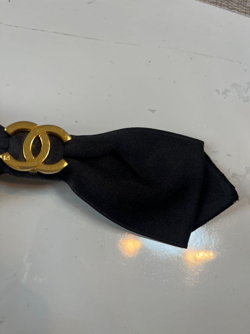 CHANEL シャネル ココマーク バレッタ　リボン