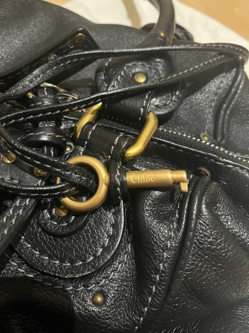 Chloé 黒 レザーハンドバッグ パディントン