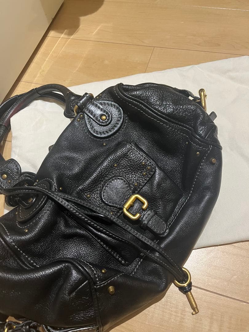 Chloé 黒 レザーハンドバッグ パディントン