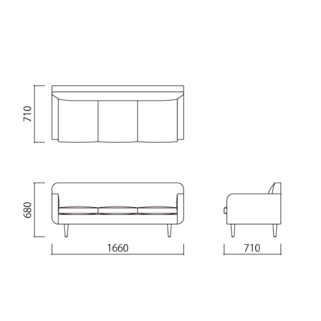 IDEE POLA SOFA 2.5人掛け