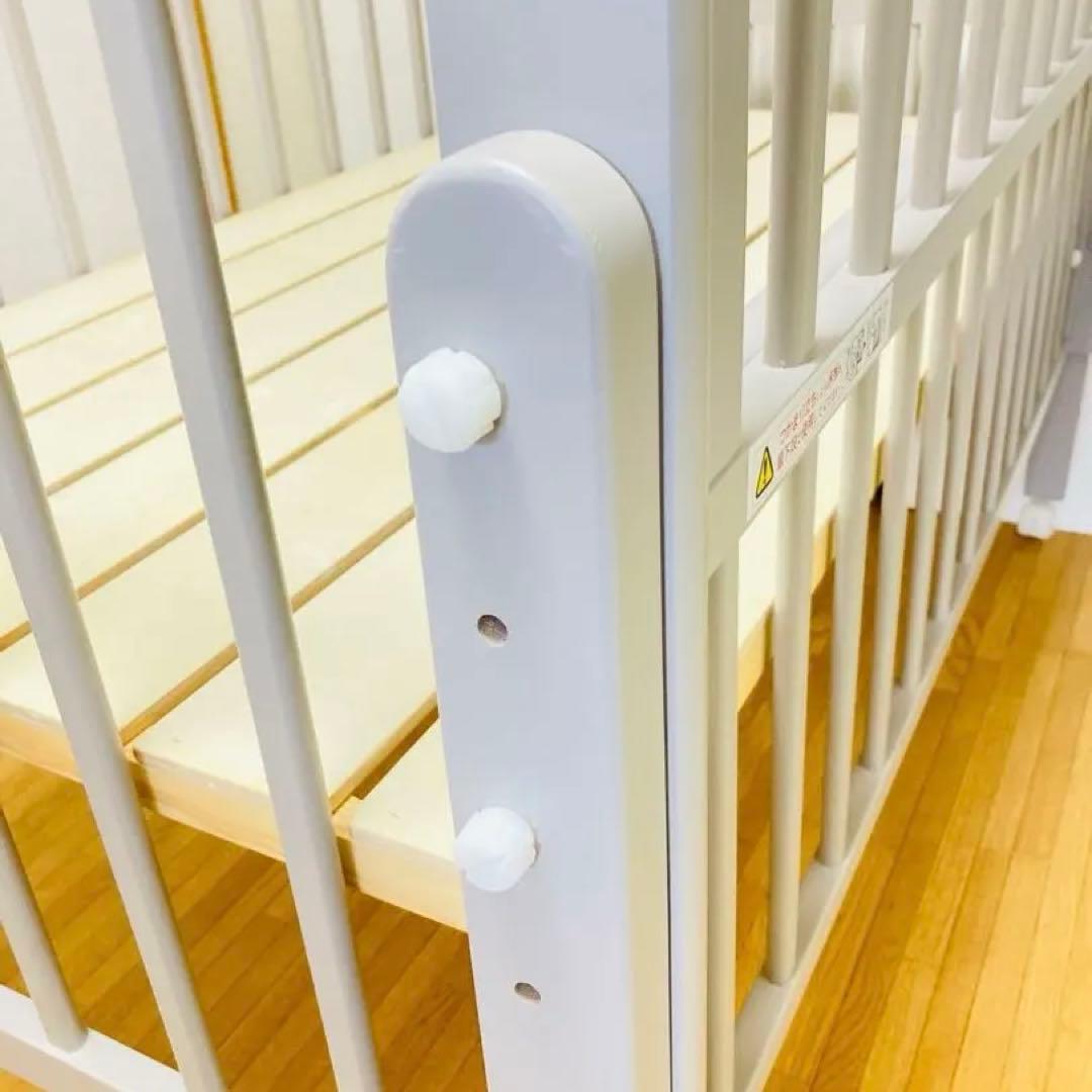 なるみ 大和屋　ノモック　Wオープンハイタイプ　ベビーベッド　グレー