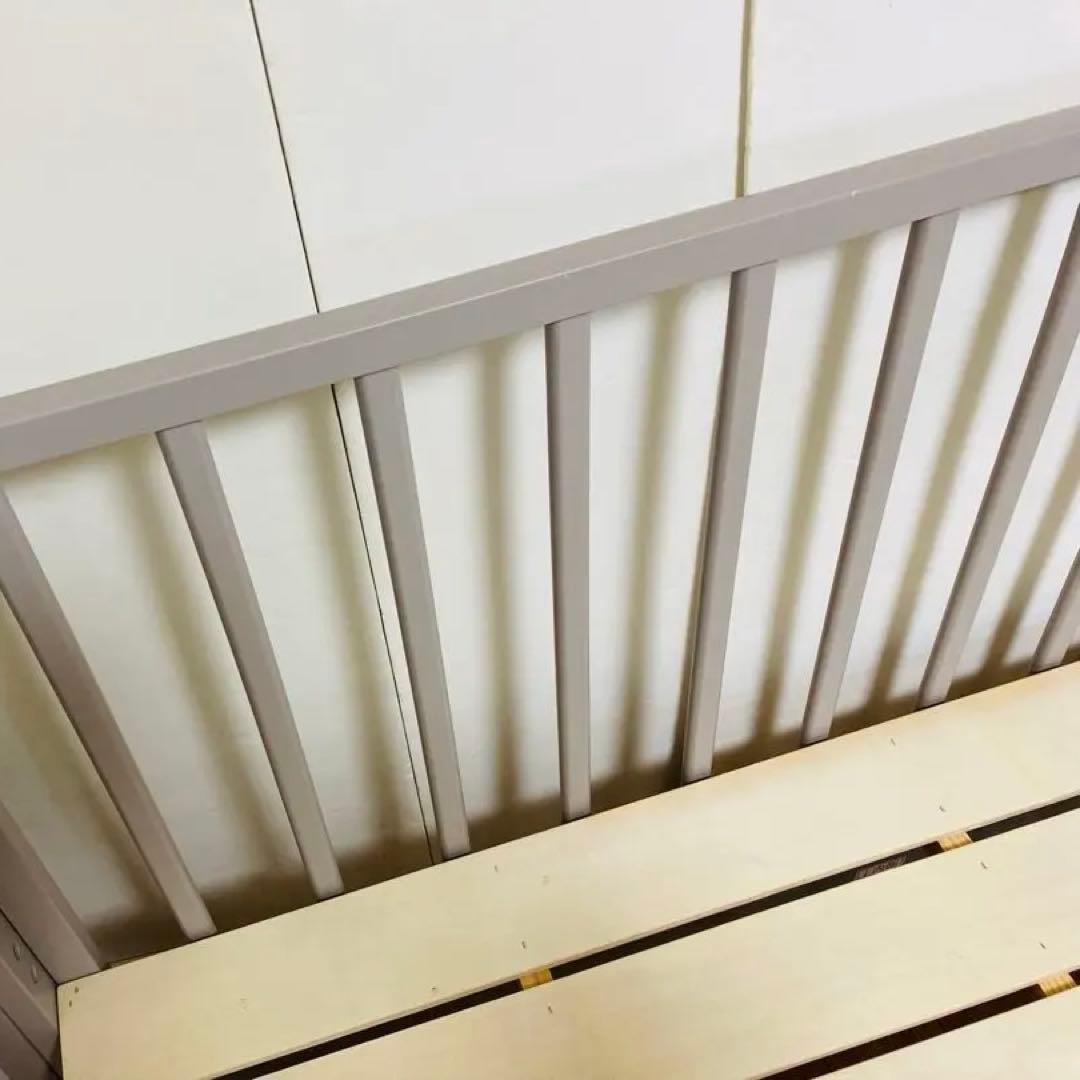 なるみ 大和屋　ノモック　Wオープンハイタイプ　ベビーベッド　グレー