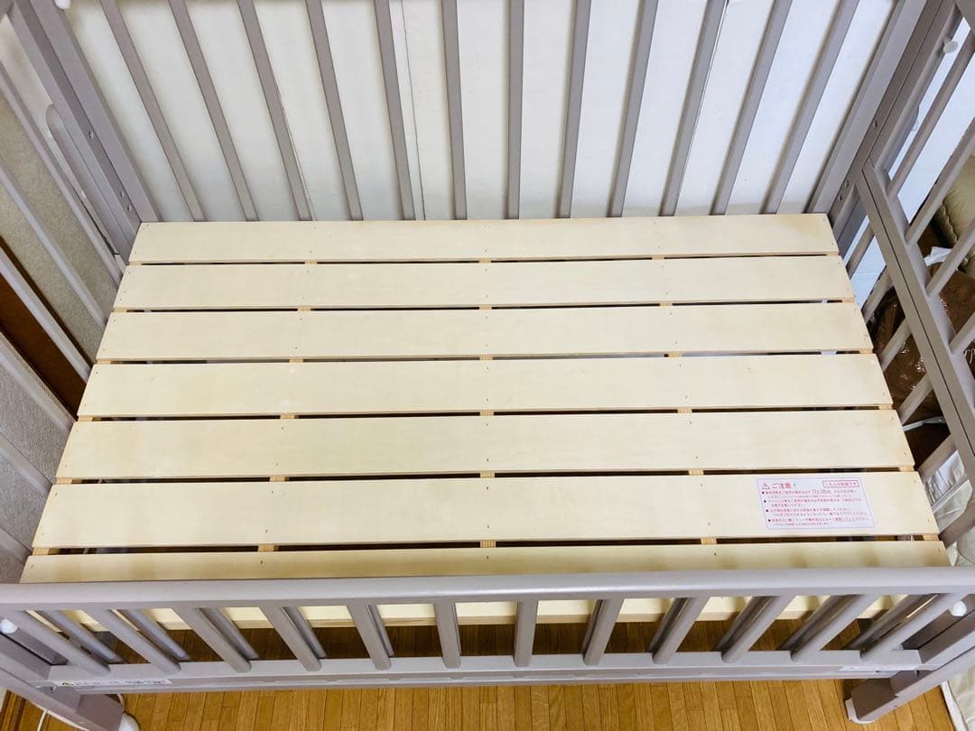 なるみ 大和屋　ノモック　Wオープンハイタイプ　ベビーベッド　グレー