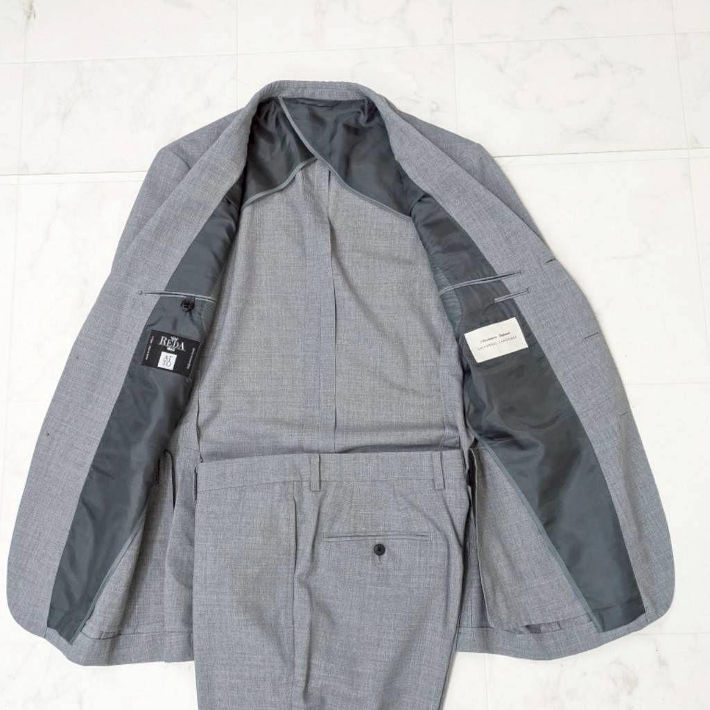 美品✨ユニバーサルランゲージ REDA 干場モデル スーツセットアップ グレー