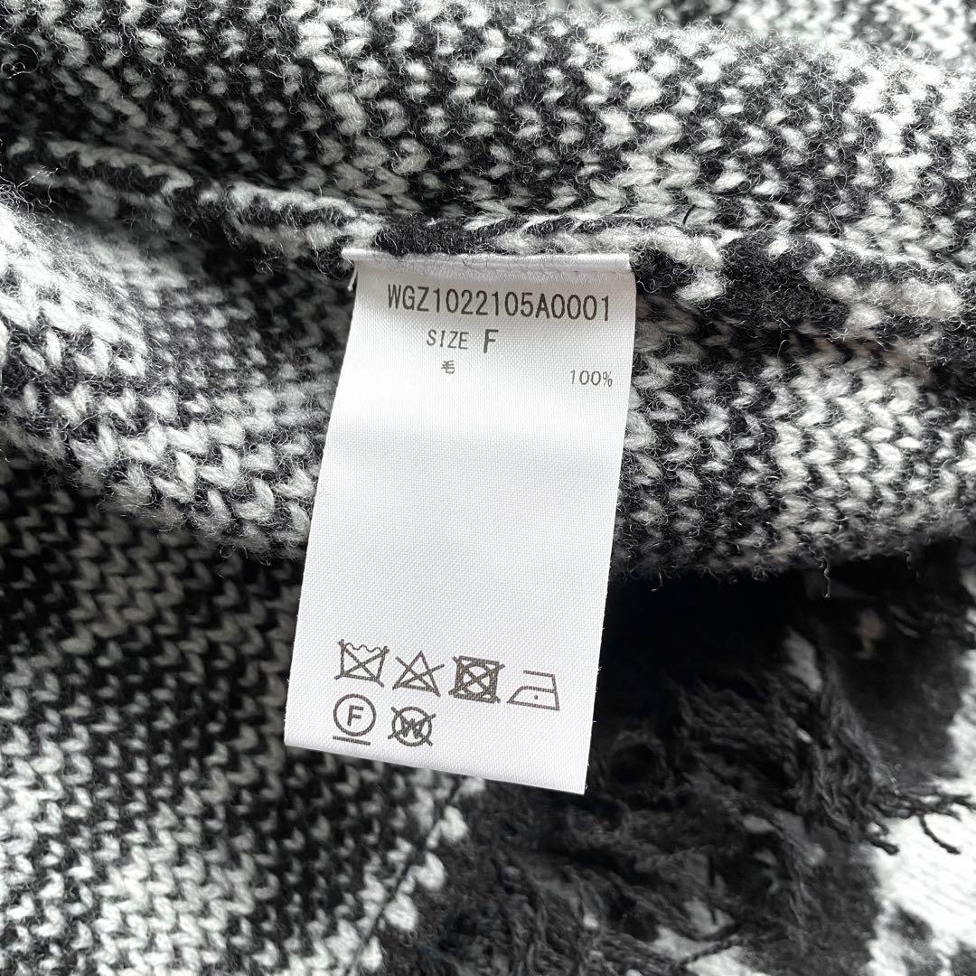 【ほぼ未使用✨】Whim Gazette ウールジャガードニットガウン　千鳥柄