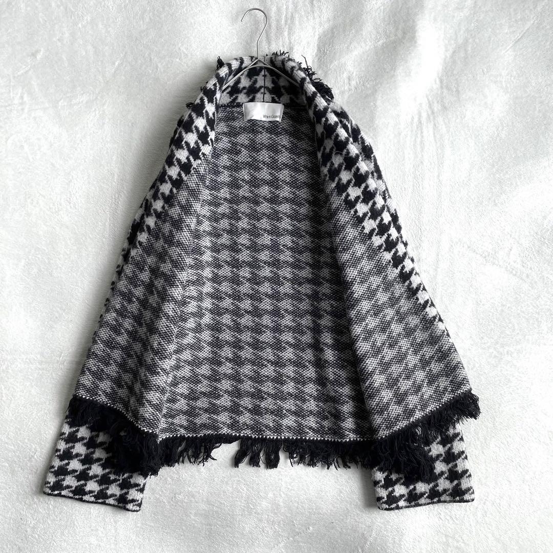 【ほぼ未使用✨】Whim Gazette ウールジャガードニットガウン　千鳥柄