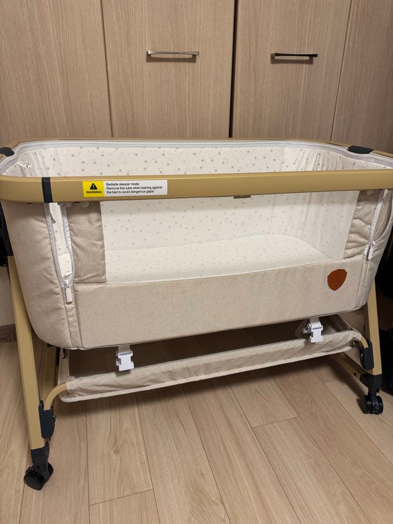 【備品等完備】ZOOBLY ベビーベッド 添い寝ベッド 折りたたみ　HZDMJ
