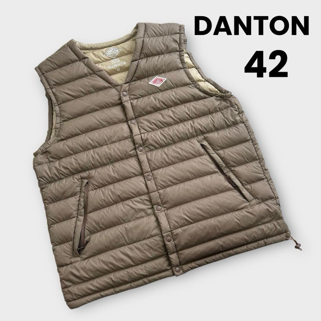 DANTON ダントン インナーダウンベスト 42 カーキ ユニセックス