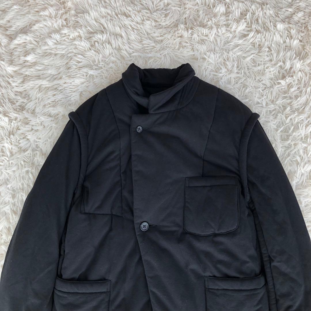 【美品】KOZABURO公三郎スウェットジャケット中綿ブラック黒セミダブル