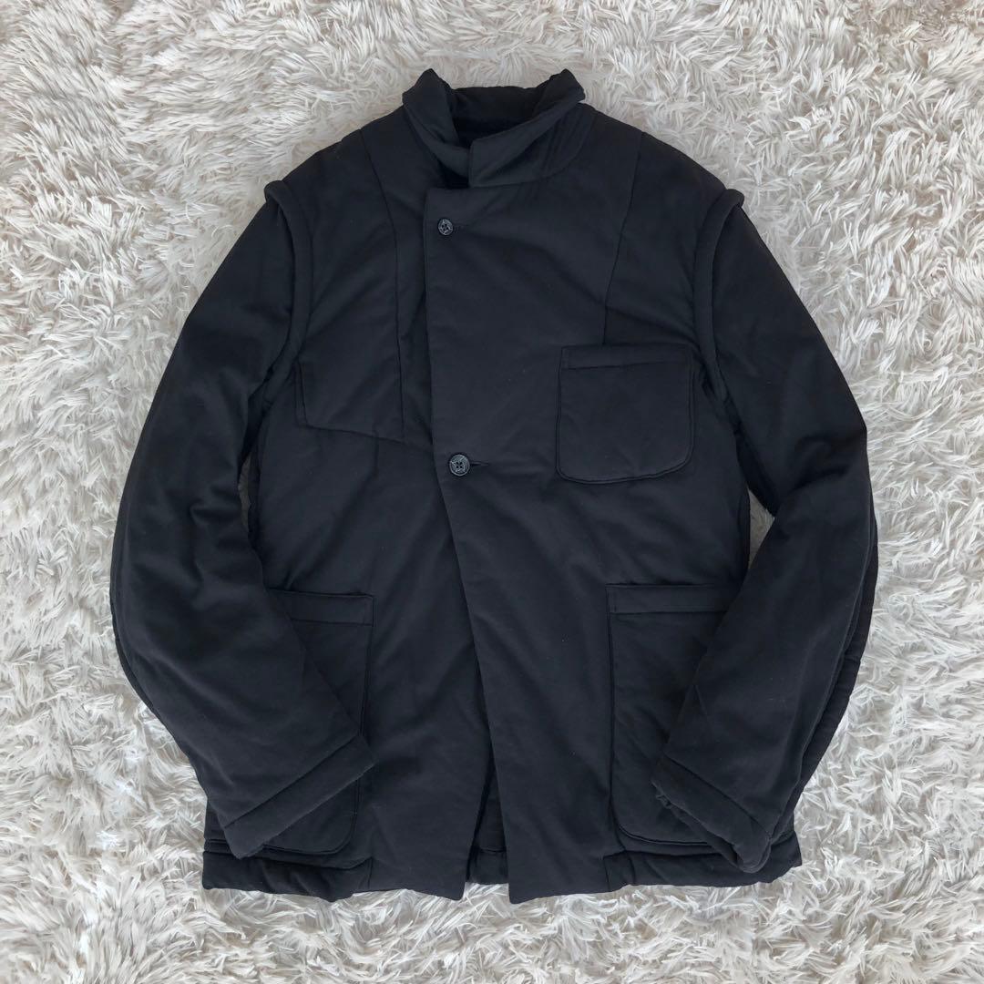 【美品】KOZABURO公三郎スウェットジャケット中綿ブラック黒セミダブル