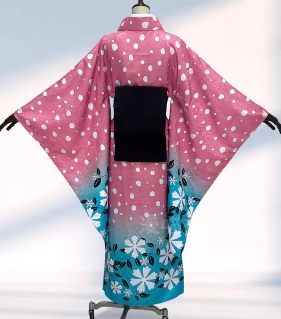 は*む様 鬼滅の刃 恋雪 コスプレ 衣装 ＆ 恋雪 ヘアクリップ ピン 髪飾り