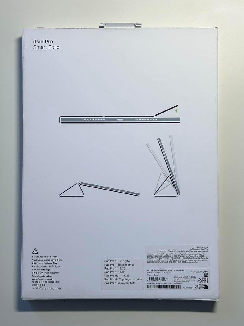 【新品】11インチ iPad Pro用スマートフォリオ・デニム①