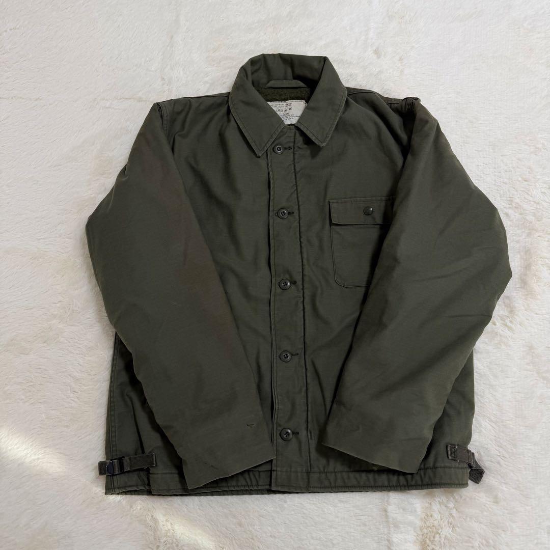 【値下】 US NAVY A-2 デッキジャケット　アメリカ海軍　実物　後期