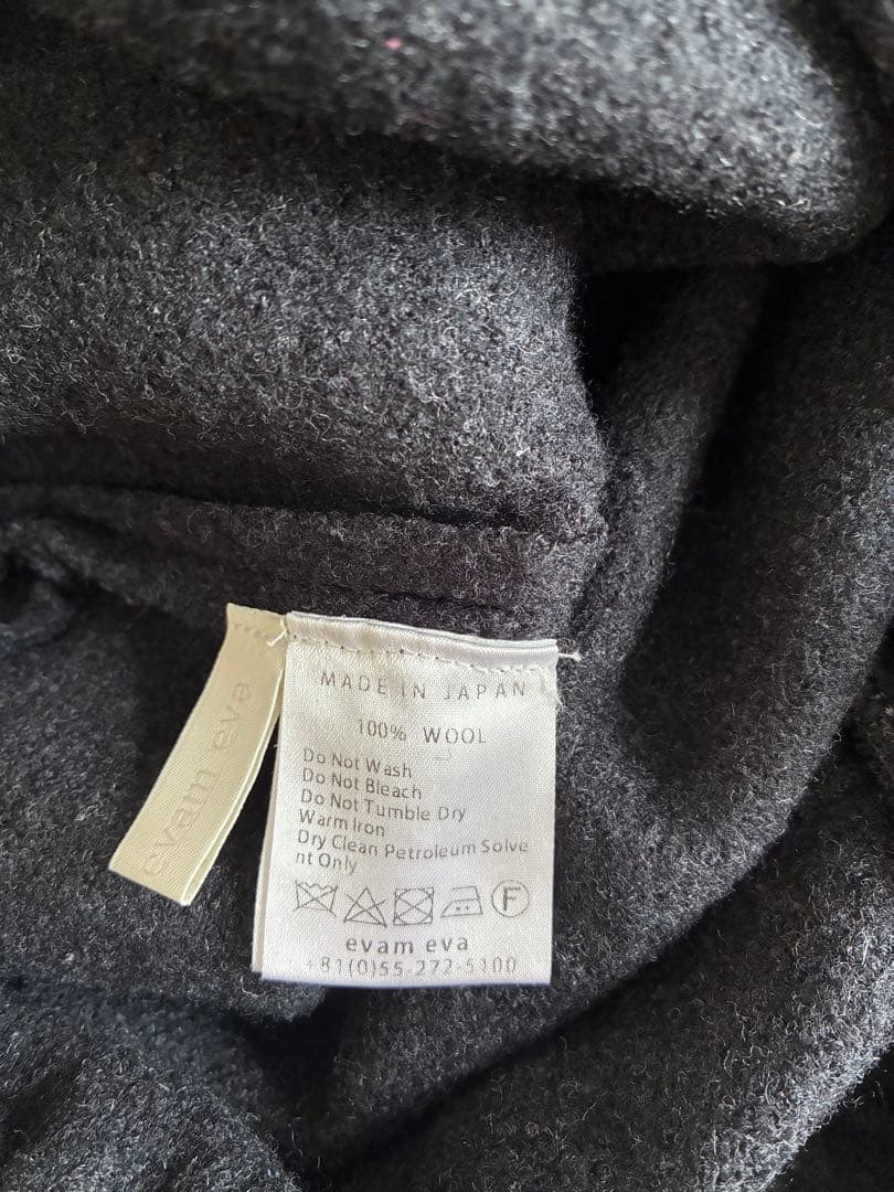 evam eva プレスウールパンツ